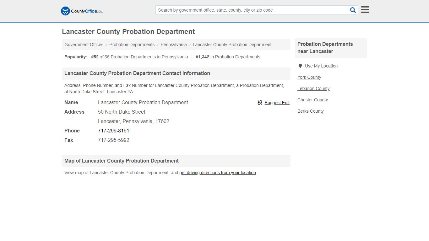 Lancaster County Probation Department